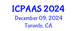 International Conference on Political and Administrative Sciences (ICPAAS) December 09, 2024 - Toronto, Canada