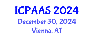 International Conference on Political and Administrative Sciences (ICPAAS) December 30, 2024 - Vienna, Austria