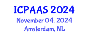 International Conference on Political and Administrative Sciences (ICPAAS) November 04, 2024 - Amsterdam, Netherlands