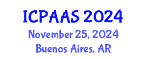 International Conference on Political and Administrative Sciences (ICPAAS) November 25, 2024 - Buenos Aires, Argentina