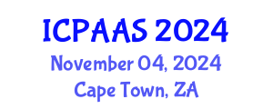 International Conference on Political and Administrative Sciences (ICPAAS) November 04, 2024 - Cape Town, South Africa