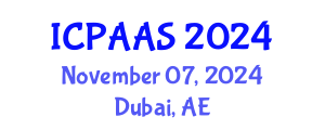 International Conference on Political and Administrative Sciences (ICPAAS) November 07, 2024 - Dubai, United Arab Emirates