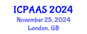 International Conference on Political and Administrative Sciences (ICPAAS) November 25, 2024 - London, United Kingdom