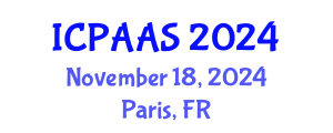 International Conference on Political and Administrative Sciences (ICPAAS) November 18, 2024 - Paris, France