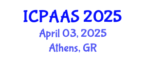 International Conference on Political and Administrative Sciences (ICPAAS) April 03, 2025 - Athens, Greece