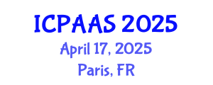 International Conference on Political and Administrative Sciences (ICPAAS) April 17, 2025 - Paris, France