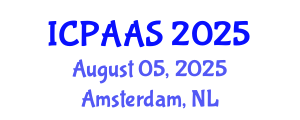 International Conference on Political and Administrative Sciences (ICPAAS) August 05, 2025 - Amsterdam, Netherlands