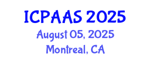 International Conference on Political and Administrative Sciences (ICPAAS) August 05, 2025 - Montreal, Canada