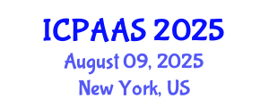 International Conference on Political and Administrative Sciences (ICPAAS) August 09, 2025 - New York, United States