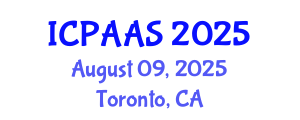 International Conference on Political and Administrative Sciences (ICPAAS) August 09, 2025 - Toronto, Canada