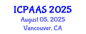 International Conference on Political and Administrative Sciences (ICPAAS) August 05, 2025 - Vancouver, Canada