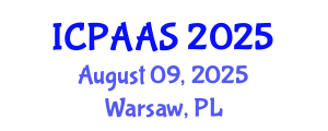 International Conference on Political and Administrative Sciences (ICPAAS) August 09, 2025 - Warsaw, Poland