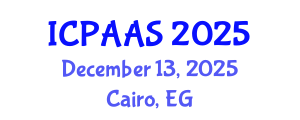 International Conference on Political and Administrative Sciences (ICPAAS) December 13, 2025 - Cairo, Egypt