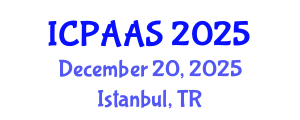 International Conference on Political and Administrative Sciences (ICPAAS) December 20, 2025 - Istanbul, Turkey