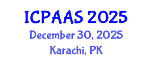 International Conference on Political and Administrative Sciences (ICPAAS) December 30, 2025 - Karachi, Pakistan