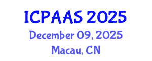 International Conference on Political and Administrative Sciences (ICPAAS) December 09, 2025 - Macau, China