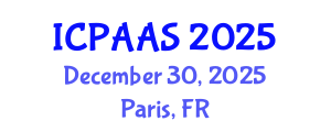 International Conference on Political and Administrative Sciences (ICPAAS) December 30, 2025 - Paris, France