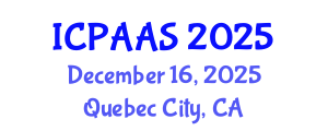 International Conference on Political and Administrative Sciences (ICPAAS) December 16, 2025 - Quebec City, Canada