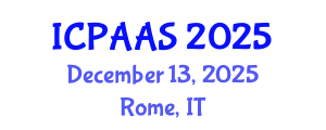 International Conference on Political and Administrative Sciences (ICPAAS) December 13, 2025 - Rome, Italy