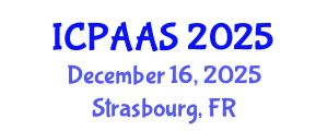 International Conference on Political and Administrative Sciences (ICPAAS) December 16, 2025 - Strasbourg, France