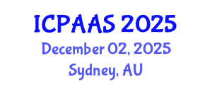 International Conference on Political and Administrative Sciences (ICPAAS) December 02, 2025 - Sydney, Australia