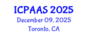 International Conference on Political and Administrative Sciences (ICPAAS) December 09, 2025 - Toronto, Canada