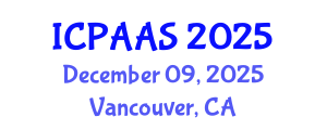 International Conference on Political and Administrative Sciences (ICPAAS) December 09, 2025 - Vancouver, Canada