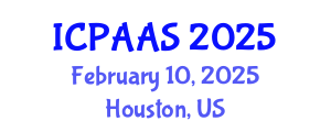 International Conference on Political and Administrative Sciences (ICPAAS) February 10, 2025 - Houston, United States