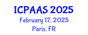 International Conference on Political and Administrative Sciences (ICPAAS) February 17, 2025 - Paris, France