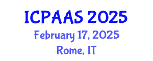 International Conference on Political and Administrative Sciences (ICPAAS) February 17, 2025 - Rome, Italy