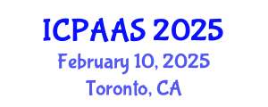 International Conference on Political and Administrative Sciences (ICPAAS) February 10, 2025 - Toronto, Canada