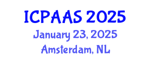 International Conference on Political and Administrative Sciences (ICPAAS) January 23, 2025 - Amsterdam, Netherlands