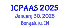 International Conference on Political and Administrative Sciences (ICPAAS) January 30, 2025 - Bengaluru, India