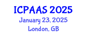 International Conference on Political and Administrative Sciences (ICPAAS) January 23, 2025 - London, United Kingdom