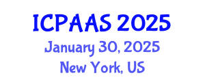 International Conference on Political and Administrative Sciences (ICPAAS) January 30, 2025 - New York, United States