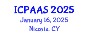 International Conference on Political and Administrative Sciences (ICPAAS) January 16, 2025 - Nicosia, Cyprus