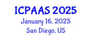 International Conference on Political and Administrative Sciences (ICPAAS) January 16, 2025 - San Diego, United States