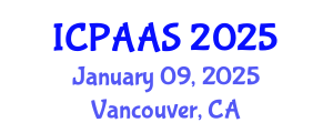 International Conference on Political and Administrative Sciences (ICPAAS) January 09, 2025 - Vancouver, Canada