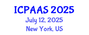 International Conference on Political and Administrative Sciences (ICPAAS) July 12, 2025 - New York, United States