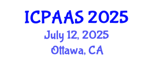 International Conference on Political and Administrative Sciences (ICPAAS) July 12, 2025 - Ottawa, Canada