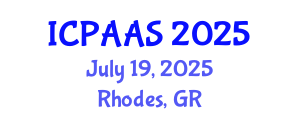 International Conference on Political and Administrative Sciences (ICPAAS) July 19, 2025 - Rhodes, Greece