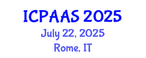 International Conference on Political and Administrative Sciences (ICPAAS) July 22, 2025 - Rome, Italy