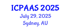 International Conference on Political and Administrative Sciences (ICPAAS) July 29, 2025 - Sydney, Australia