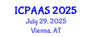 International Conference on Political and Administrative Sciences (ICPAAS) July 29, 2025 - Vienna, Austria