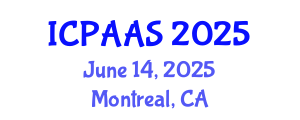 International Conference on Political and Administrative Sciences (ICPAAS) June 14, 2025 - Montreal, Canada