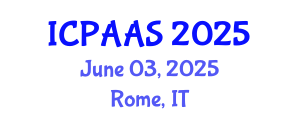 International Conference on Political and Administrative Sciences (ICPAAS) June 03, 2025 - Rome, Italy