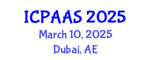 International Conference on Political and Administrative Sciences (ICPAAS) March 10, 2025 - Dubai, United Arab Emirates