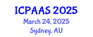 International Conference on Political and Administrative Sciences (ICPAAS) March 24, 2025 - Sydney, Australia