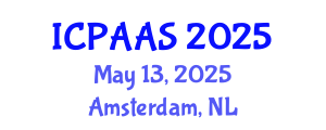 International Conference on Political and Administrative Sciences (ICPAAS) May 13, 2025 - Amsterdam, Netherlands