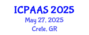 International Conference on Political and Administrative Sciences (ICPAAS) May 27, 2025 - Crete, Greece